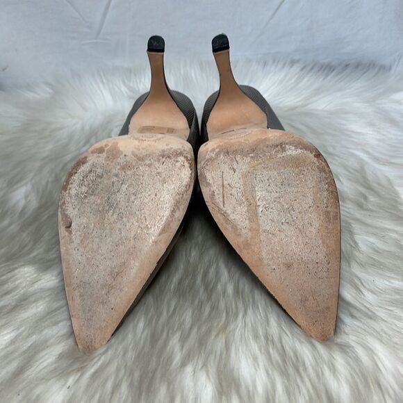 Tori Soudan Collection Gold Textured Heels Sz 40/US 9 - Picture 6 of 7